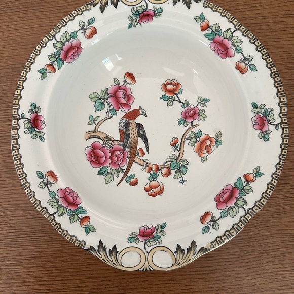 Winkle & Co., England Other - Antique Porcelain Decorative Bowl with Pink Floral & Green Accents.
